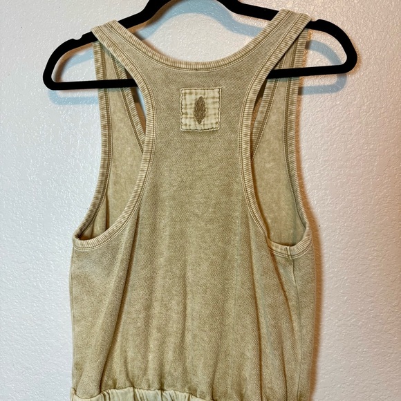 NWOT Free People Movement Timko Onesie Utility Jumpsuit Wide Leg Neutral Tan Med - Picture 8 of 12